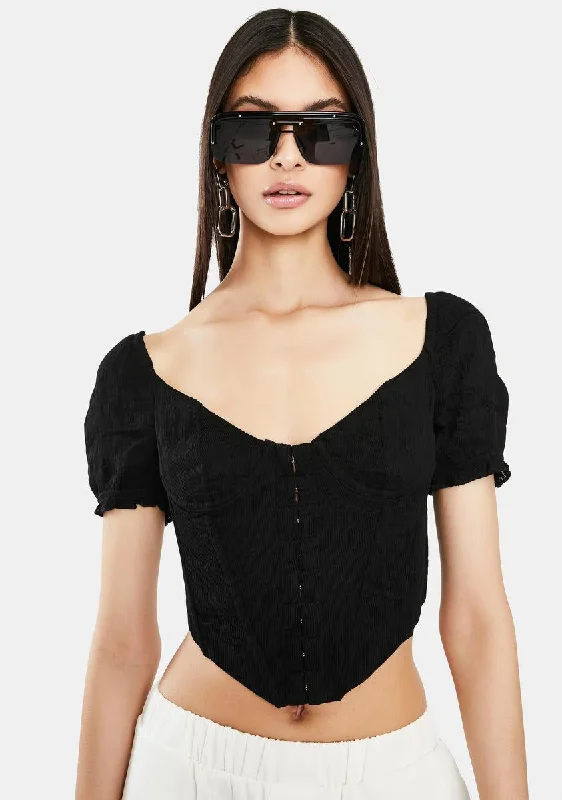 Shop Our Looks Black Sydney Corset Top