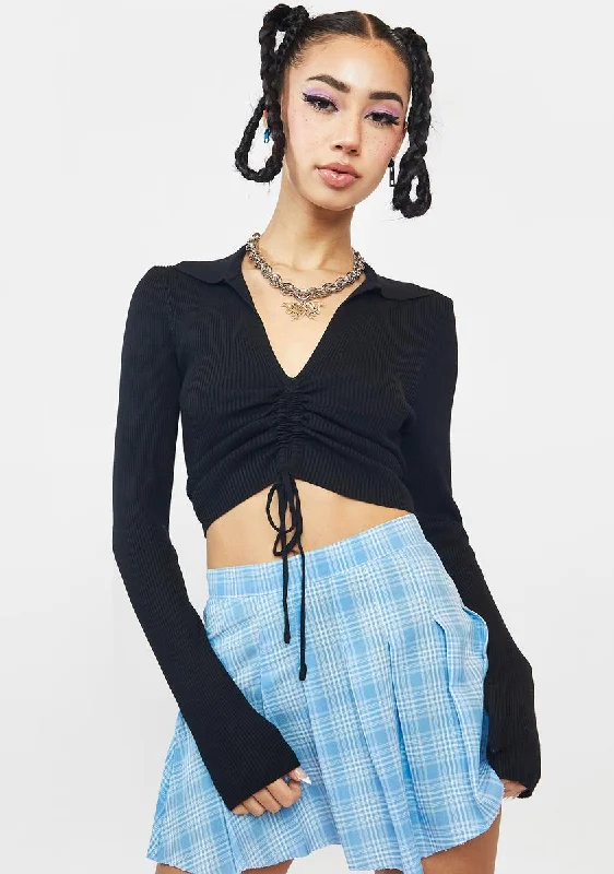 Bold Fashion Night Sign Me Up Ruched Crop Top