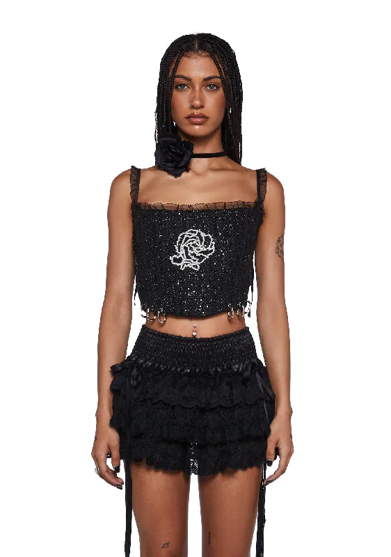 Flash Sale Rose Night Corset Top