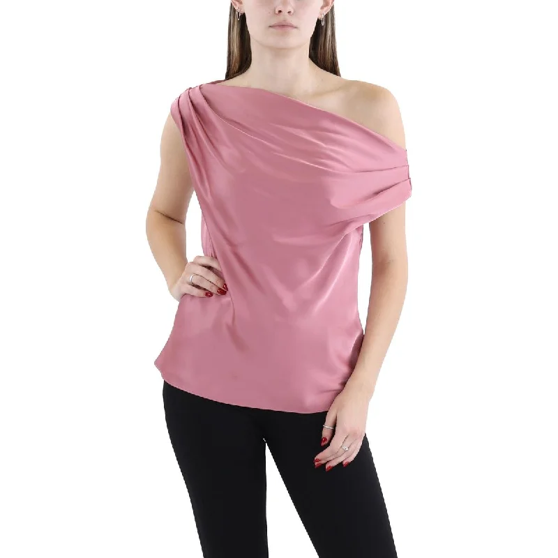 Limited Time Deal Womens Satin Drapey Blouse