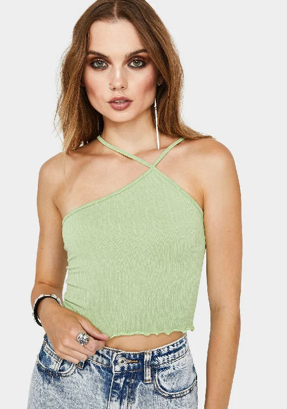 Don't Miss Out One Shoulder Crop Top