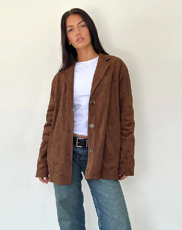 Hot Sale Wita Jacket in Suede Brown