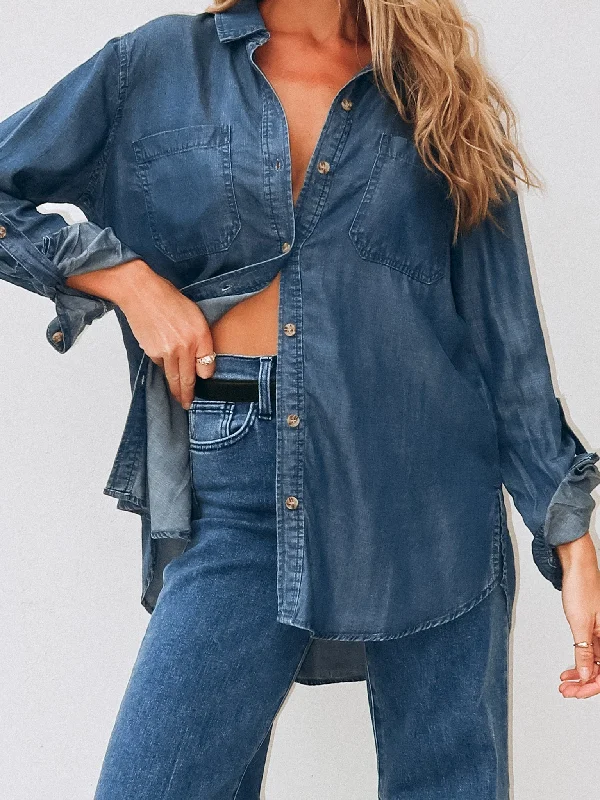 Summer Splash Sale Denim Daydream Oversized Button Down