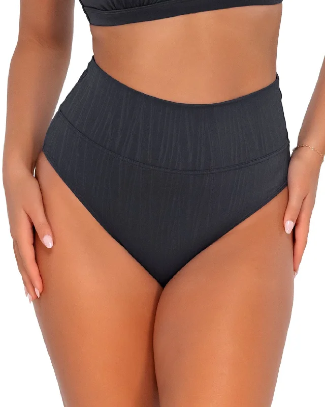 Special Offer 2024 Sunsets Slate Seagrass Texture Hannah High Waist Bottom - 33B