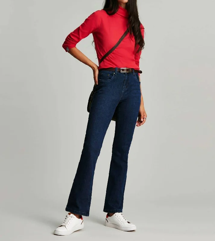 Seasonal Sale Clarissa Solid Roll Neck Jersey Top In Red