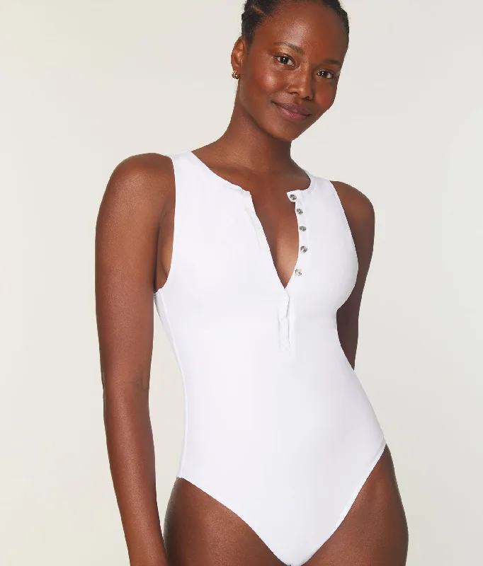 Exclusive Sale The Malibu One Piece - Eco Nylon - White - Long Torso