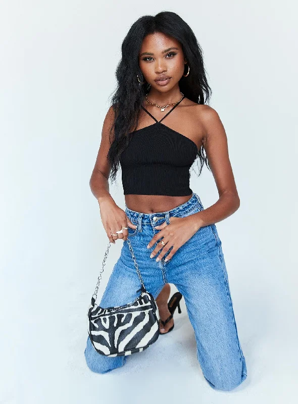 Shop Our Looks Kimberly Halter Top Black