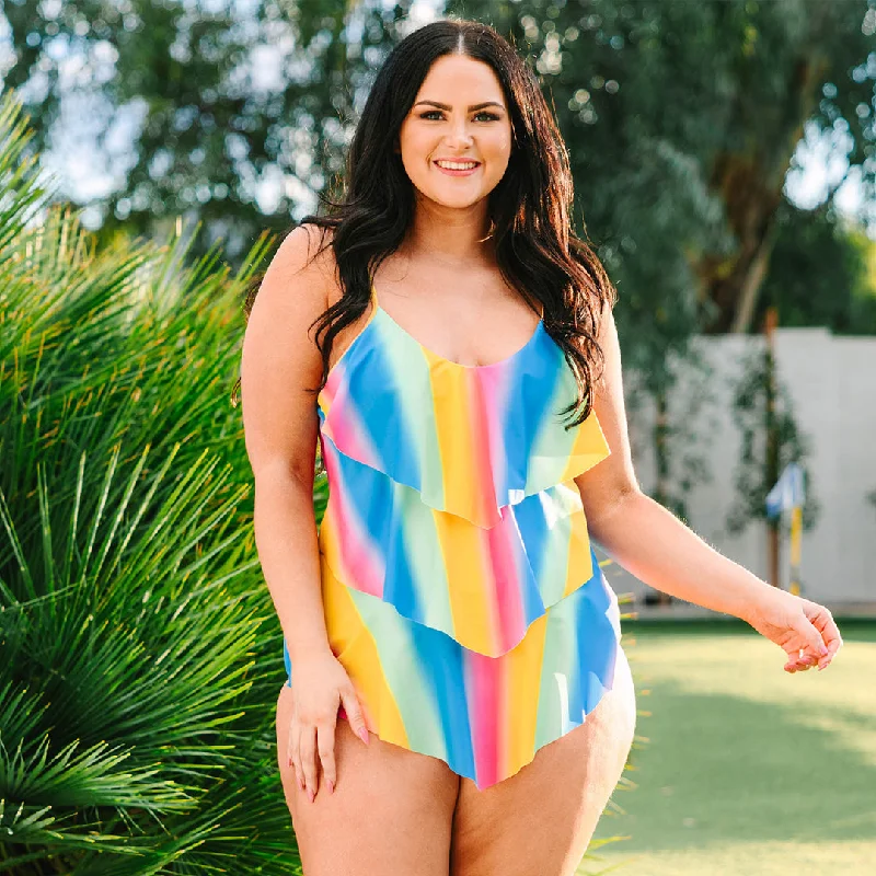 Relaxed Style Summertime's Calling Swimsuit, Rainbow