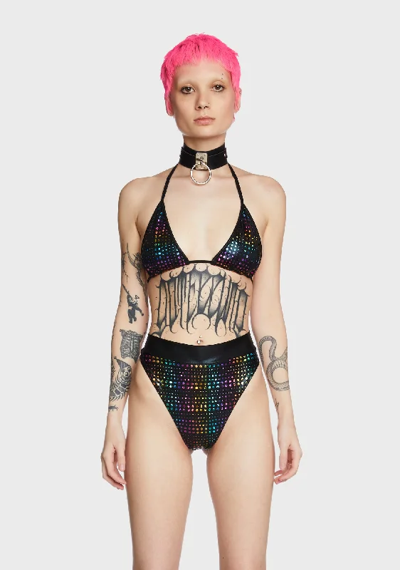 Wardrobe Refresh Rainbow Dot Bikini Top