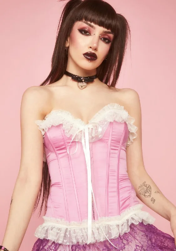 Brand Name Clothing Discount Extravaganza Sweet Stroke Of Midnight Ruffle Corset