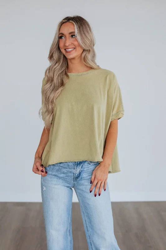 Trend Alert Ryver Oversized Tee - Matcha