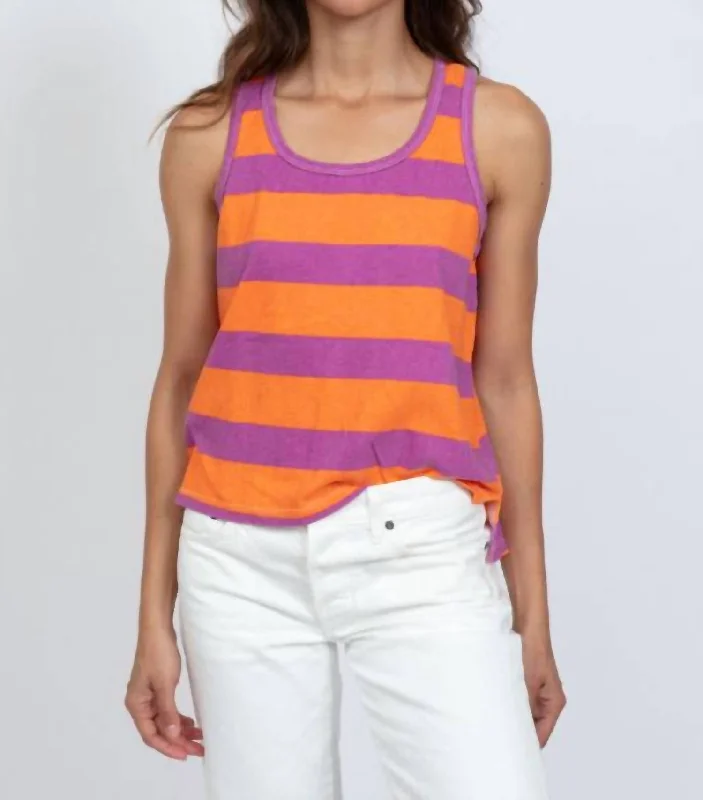 Best Sellers Printed Tank In Purple/orange Stripe