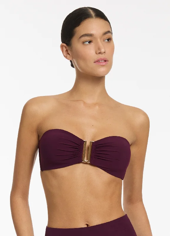 Seasonal Trends Jetset Bandeau Bikini Top - Port