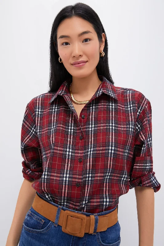 Limited - Edition Drops Red Plaid Nadine Boyfriend Button Down