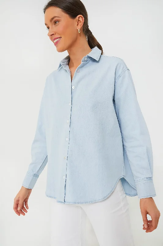 Final Clearance Light Wash Denim Nadine Button Down