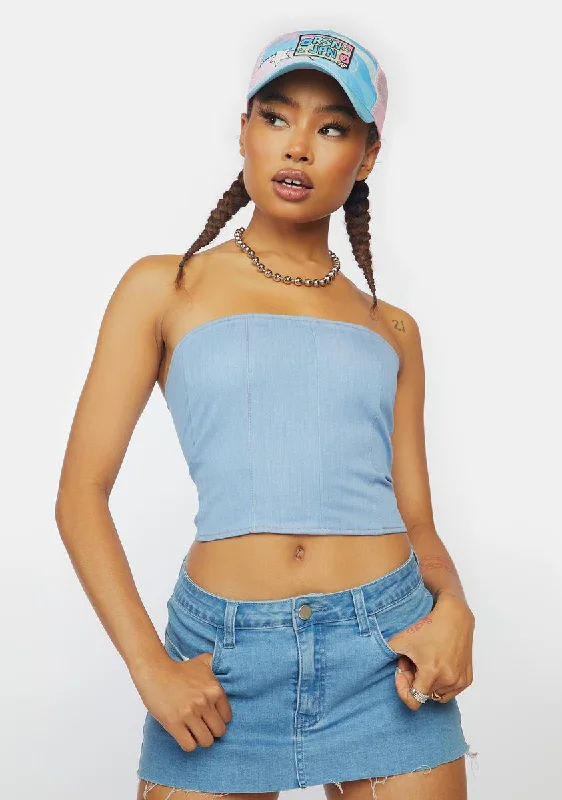 Urban Femme Streetwear X-Denim Corset Purse Set