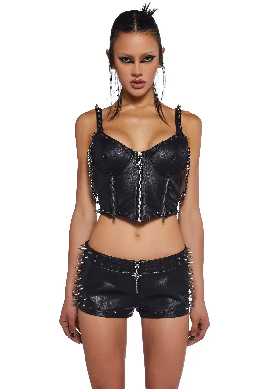 The Latest Trends Downbeat Spiked Corset Top