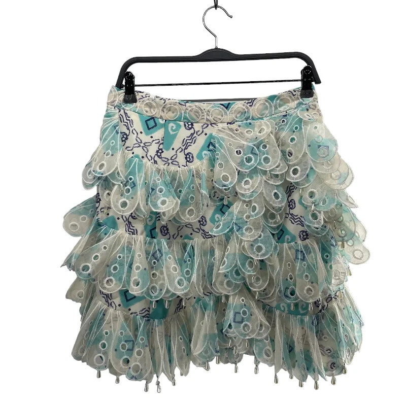 Attire Sale BNWT ZIMMERMAN JADE/Skirt/L/All Over Print/Polyester/BLU/BUBBLE FLIP SKIRT