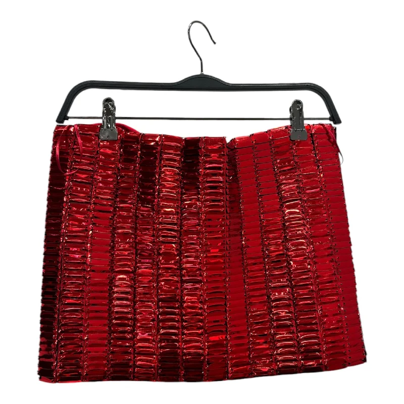 Runway Inspired Wear THE ATTICO/Skirt/40/RED/RUE MINI SKIRT