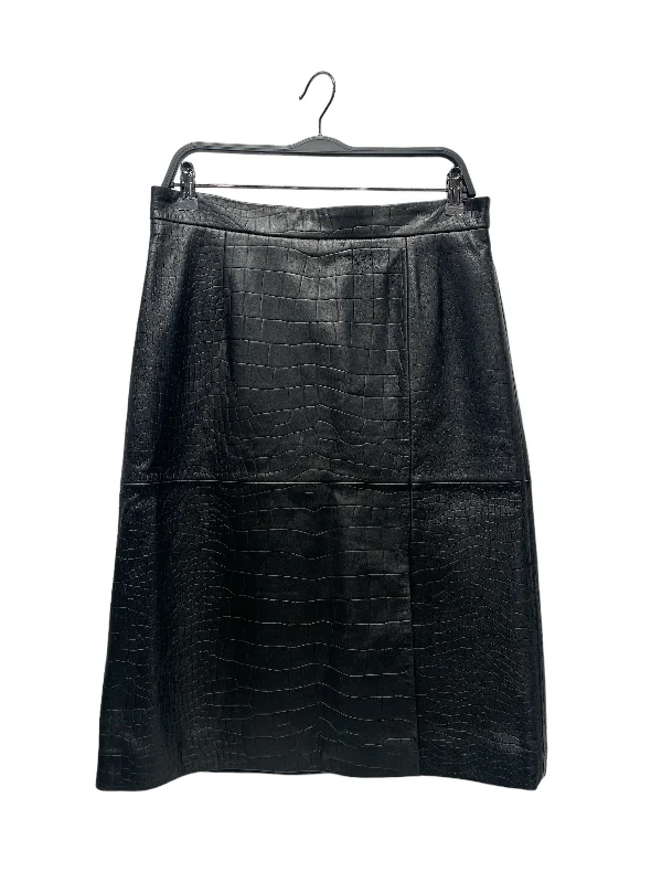 Bid Farewell To The Old Season HUGO BOSS/Long Skirt/10/Leather/BLK/PENCIL LTHR SKRT (10)