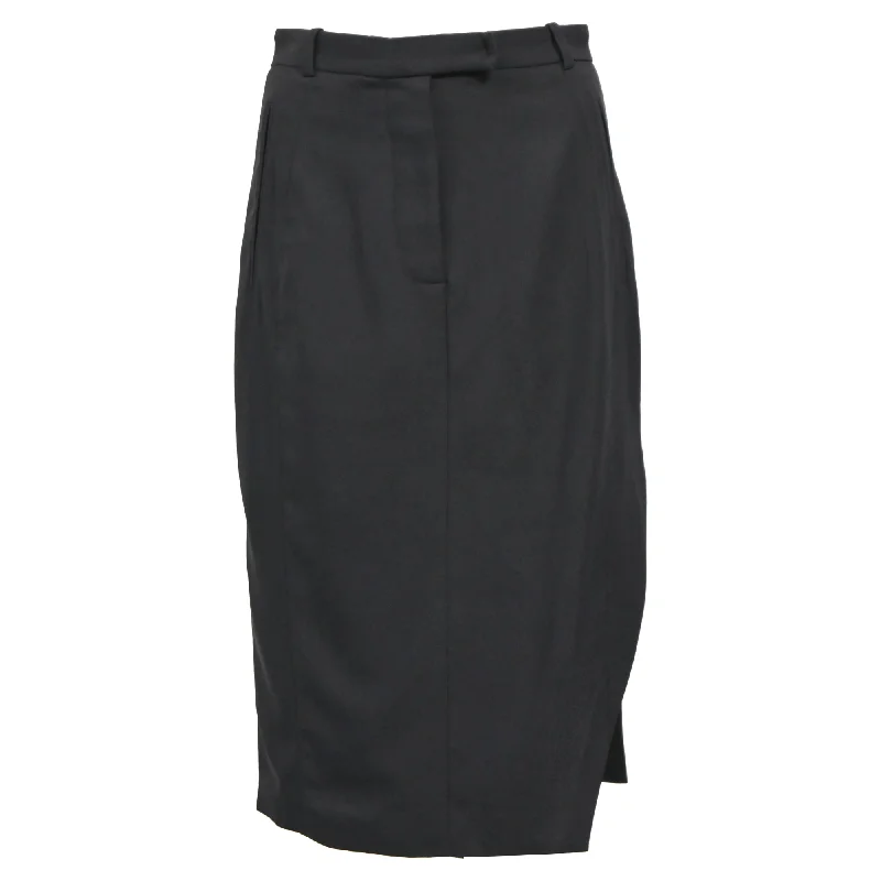 Must Haves Altuzarra Side Slit Skirt in Black Wool