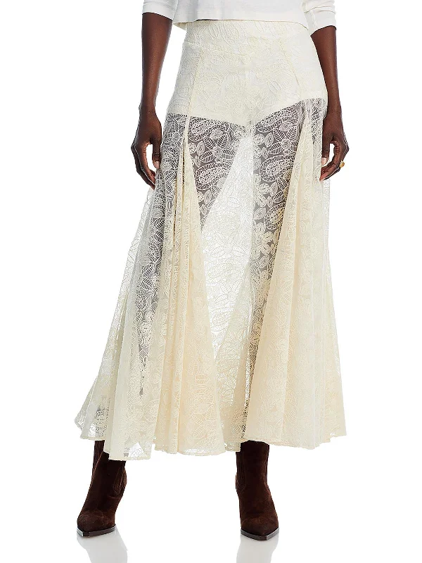 Flash Sale Fever Beat Of The Moment Womens Embroidered Maxi Maxi Skirt