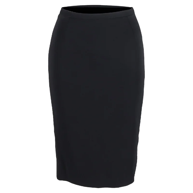 Versatile Wardrobe Essentials Dolce & Gabbana Midi Pencil Skirt in Black Polyester