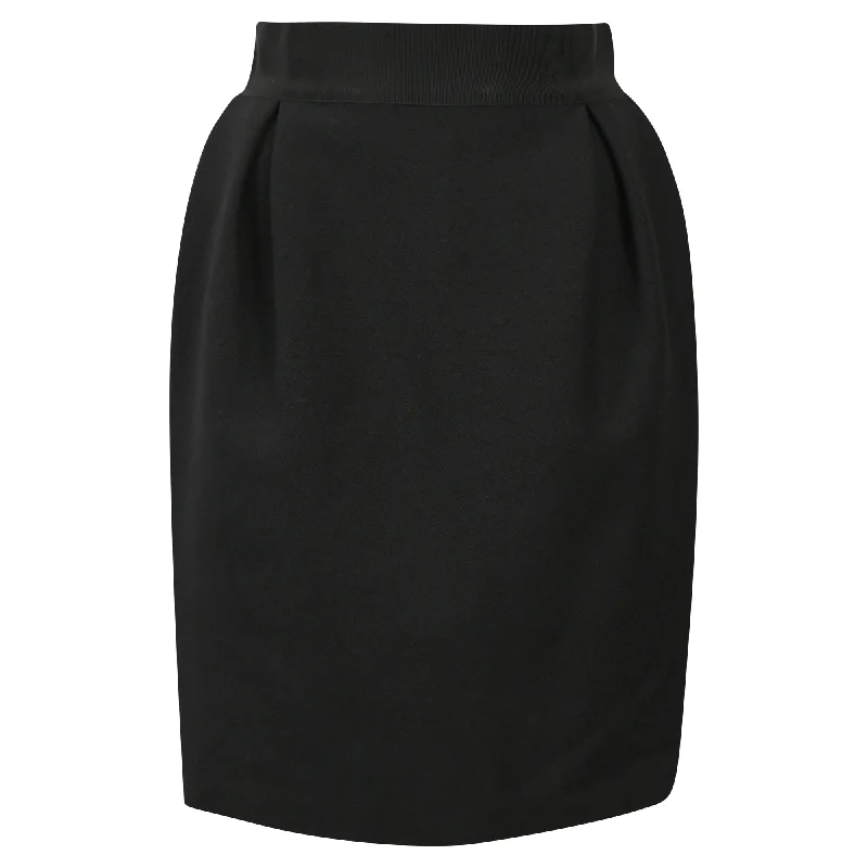 Style Beyond Borders Giambattista Valli Mini Pencil Skirt in Black Wool