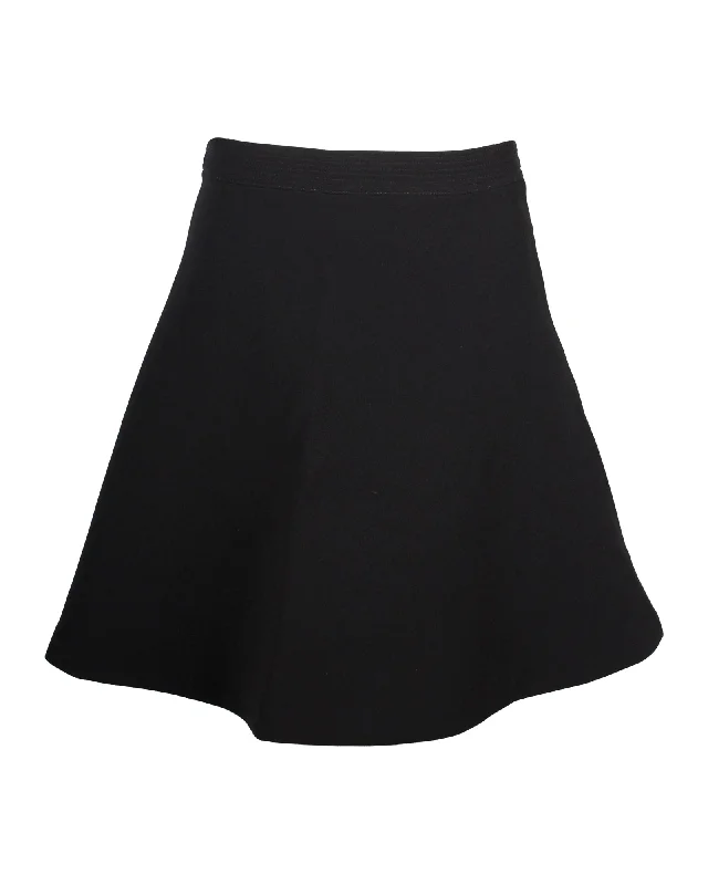 Urban Femme Streetwear Sandro A-line Mini Skirt in Black Polyester