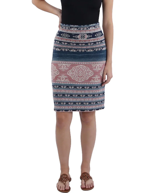 Casual Chic Womens Knit Above Knee Pencil Skirt