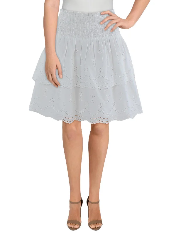 Exclusive Discounts Womens Smocked Tiered Mini Skirt