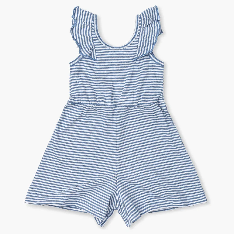 Daily Essentials SALE - Flowy Romper_Light Blue French Stripe