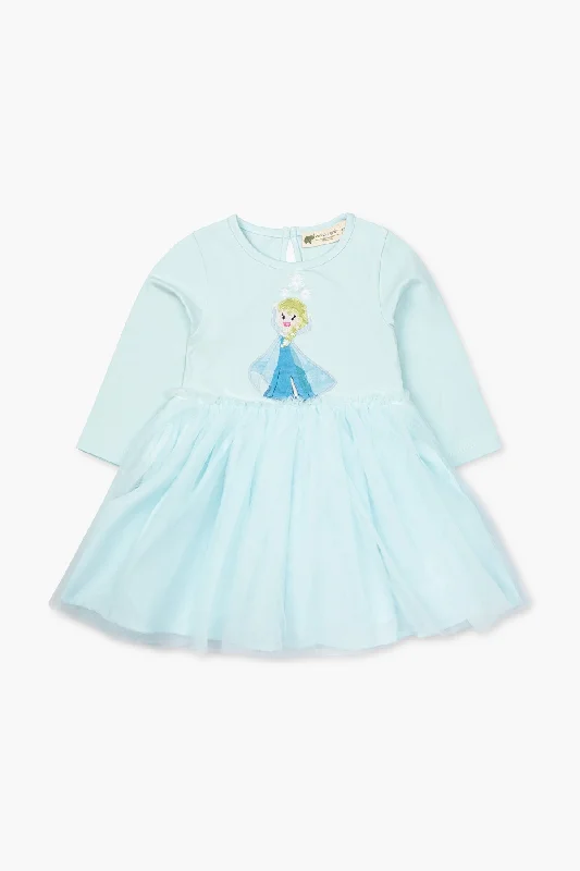 Your Timeless Wardrobe Awaits Long Sleeve Tulle Dress_Disney's Frozen Elsa