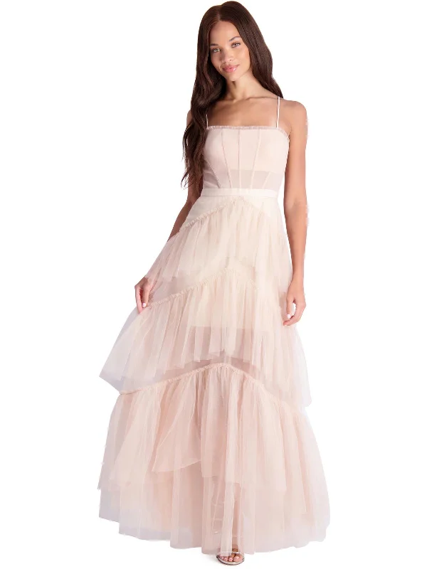 Early Access To Art Deco Styles Sale Oly Womens Ruffled Corset Evening Dress