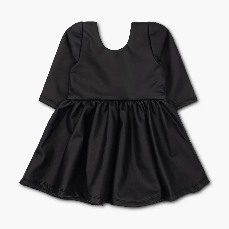 Fashion Forward SALE - Vegan Leather Let's Dance Dress_Black