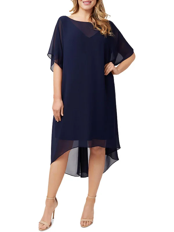 Seasonal Sale Womens Chiffon Overlay Cocktail Dress