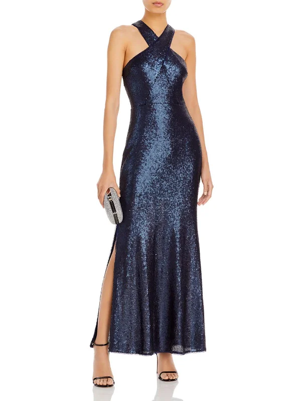 Essentials On Sale Womens Sequined Long Evening Dress