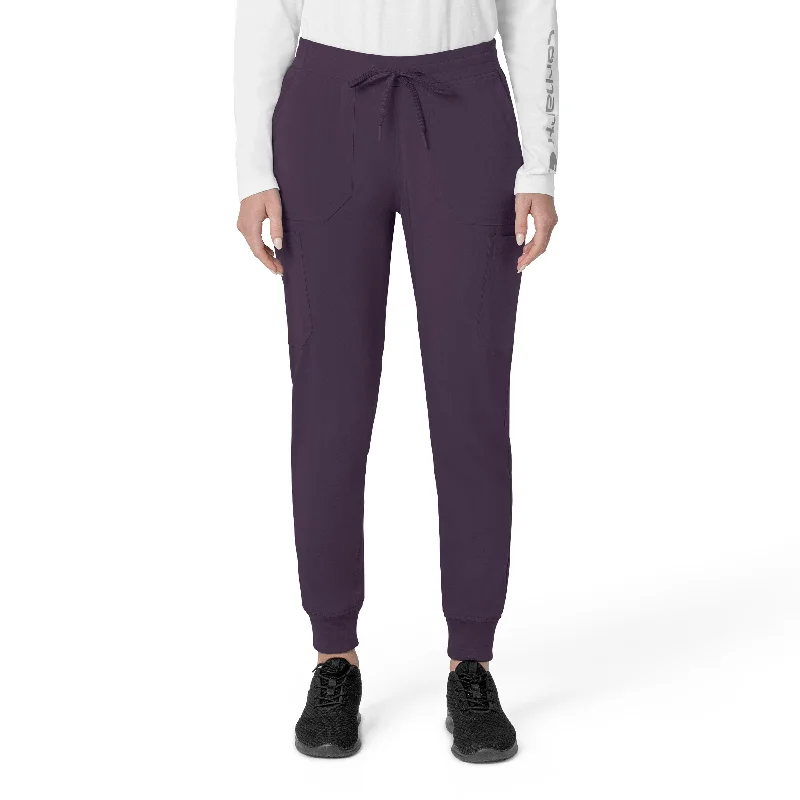 Classic Timeless Elegant Style Carhartt Force Cross-Flex Women's Cargo Jogger Scrub Pant - Black Plum