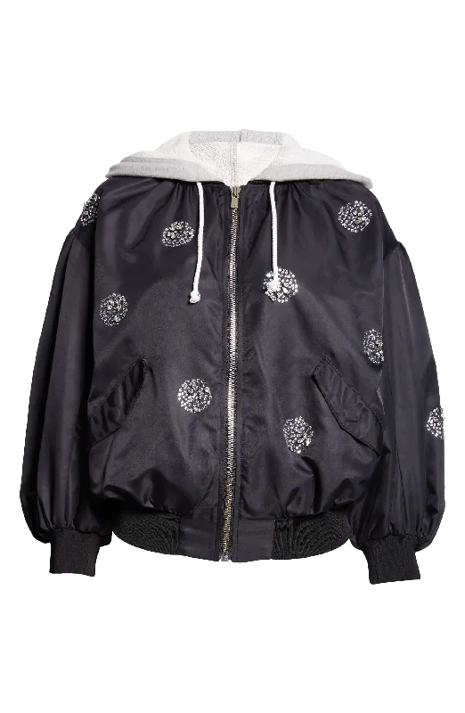 Boho - Chic Festival - Ready Style Cinq à Sept Women's Ollie Jacket, Black/Silver