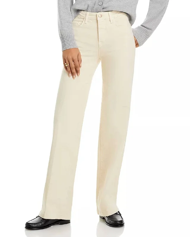 Graceful Fashion Clayton High Rise Wide Leg Jeans In Oat