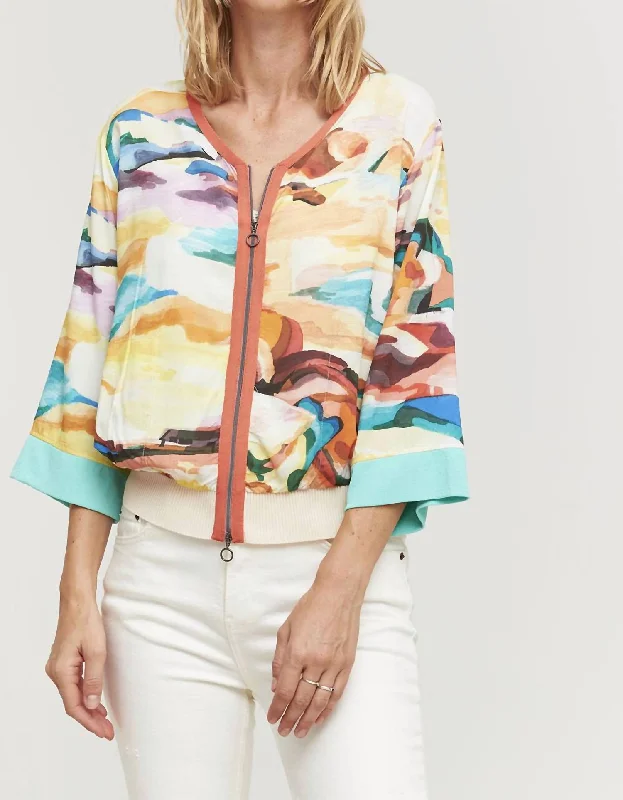 Summer Essentials Colorful Top/jacket In Yellow