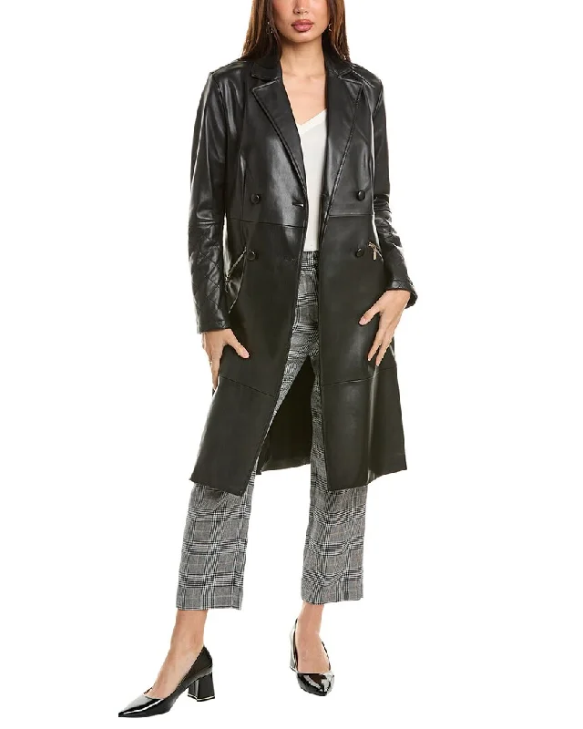 Wardrobe Update Elie Tahari Double-Breasted Trench Coat