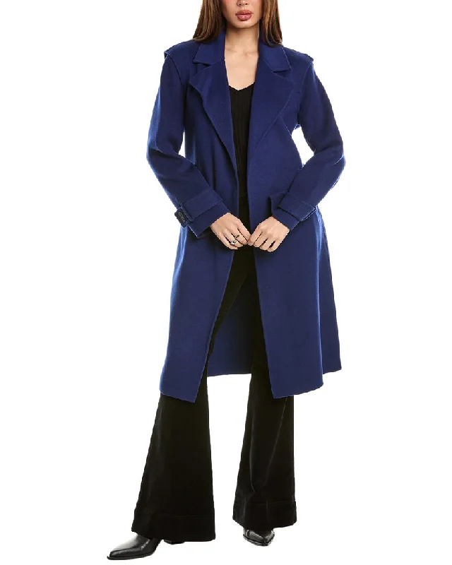 Anniversary Sale Elie Tahari Wool & Cashmere-Blend Wrap Coat