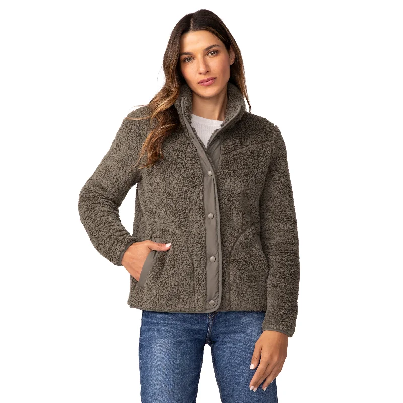 Fashion-Forward Free Country Women's Sherpa Butter Pile Button Front Jacket