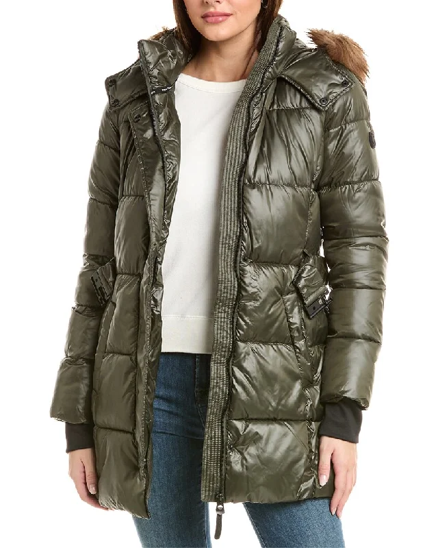 Latest Trends French Connection Belted Puffer Coat