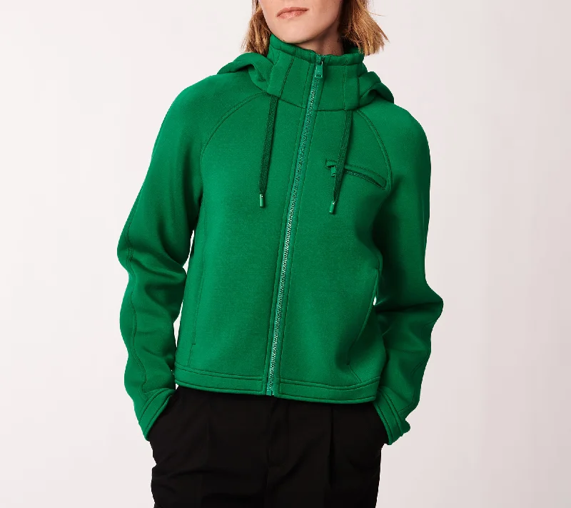 Lightweight Fabric Hooded Neoprene Jacket