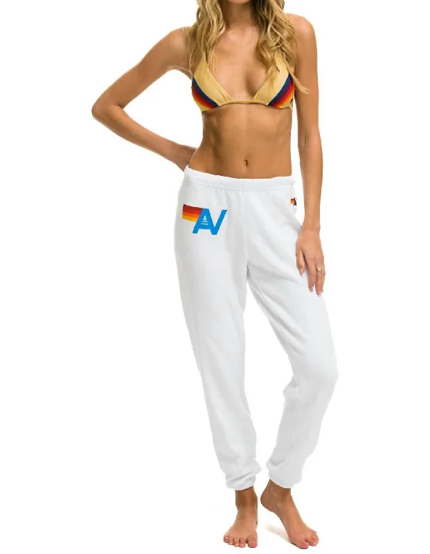 Buy More, Save More Logo Sweatpants In White/rainbow