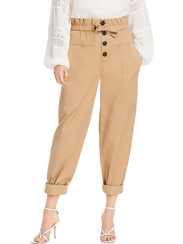 Romantic Detailing Lola Womens Cropped Wide Leg Pants