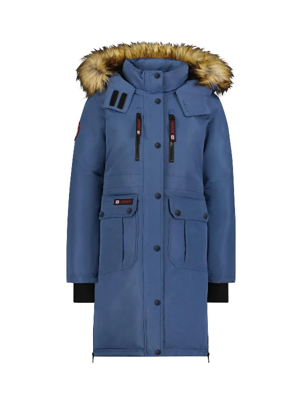 Casual Weekend Relaxed Style OLCW991EC Womens Heavyweight Dual Pocket Parka Coat