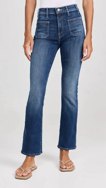 Hot Sale Patch Pocket Insider Flood Jeans In On Your Left